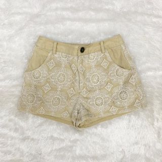 リエンダ(rienda)の定価¥7,980 rienda♡オンレースJ/Wショートパンツ ベージュ(ショートパンツ)