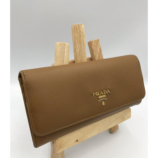 PRADA(プラダ)のPRADA♡プラダ サフィアーノ ブラウン マルチカラー長財布 レディースのファッション小物(財布)の商品写真
