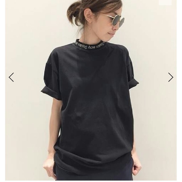 Tシャツ(半袖/袖なし)acne studios　Tシャツ　ブラック　サイズS