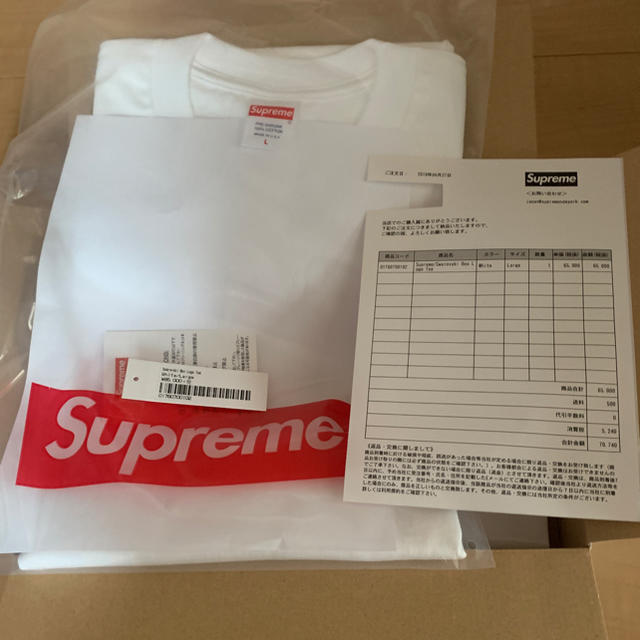 supreme☆box logo tee☆L☆オンライン購入swarovski