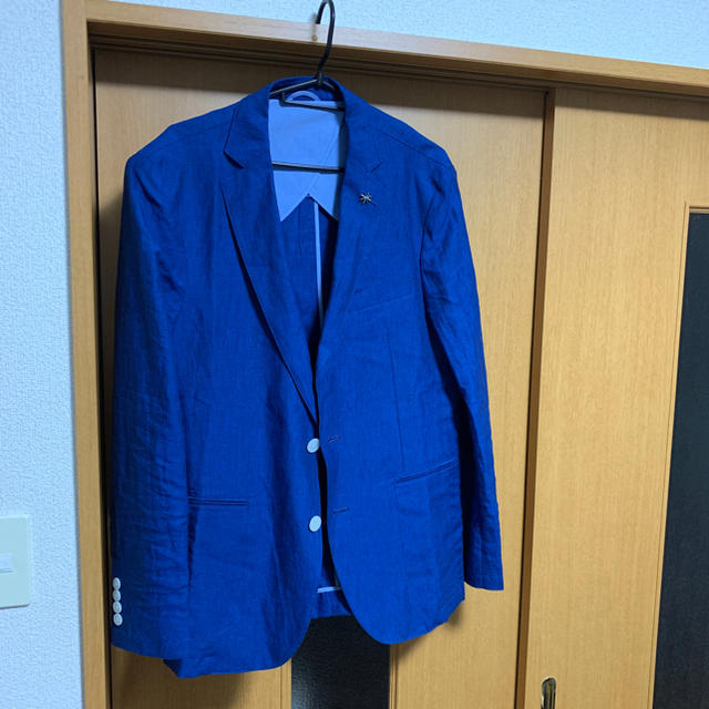 麻 ジャケット 春や夏 美品 メンズのジャケット/アウター(ノーカラージャケット)の商品写真
