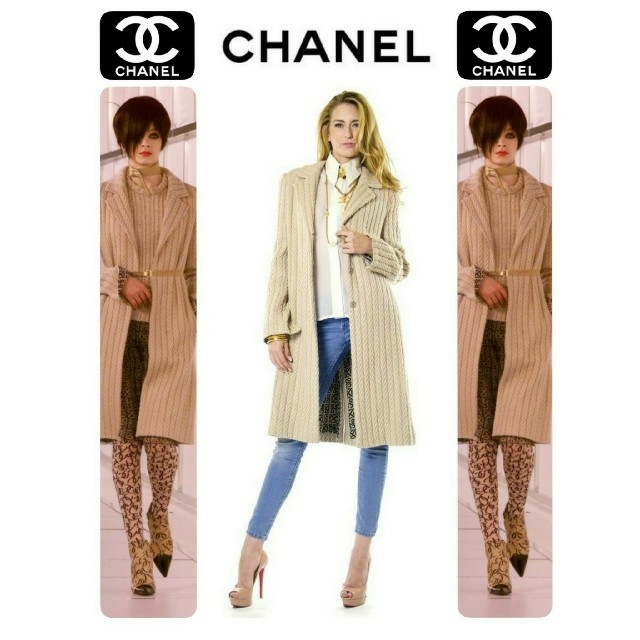 CHANEL(シャネル)のシャネルランウェイモデル 00A 仏製 最高級アルパカウールチェスターコート36 レディースのジャケット/アウター(チェスターコート)の商品写真