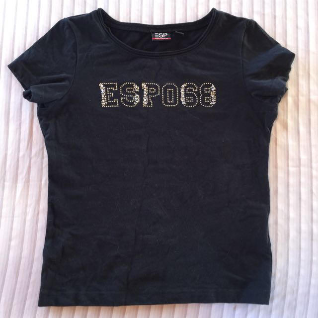 ESPRIQUE(エスプリーク)のスワロフスキーストーンTシャツ レディースのトップス(Tシャツ(半袖/袖なし))の商品写真