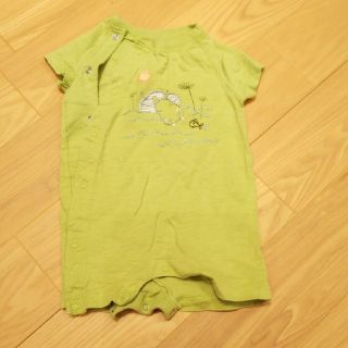 ベビーギャップ(babyGAP)のbabyGap  カバーオール  半袖  60サイズ  グリーン(カバーオール)