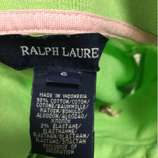 POLO RALPH LAUREN(ポロラルフローレン)の女の子110から120程度本物ラルフローレンのライムグリーンのプリーツワンピース キッズ/ベビー/マタニティのキッズ服女の子用(90cm~)(ワンピース)の商品写真