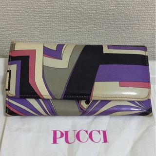 エミリオプッチ(EMILIO PUCCI)の本物エミリオプッチの幾何学的模様の長財布 (財布)