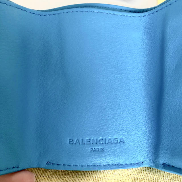 希少 Balenciaga バレンシアガ ミニウォレット ターコイズ