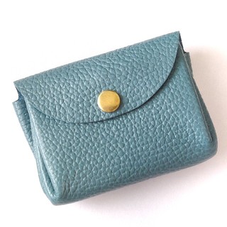 【母の日 セール】ミニ財布（アコーディオン・ブルー・真鍮）(財布)