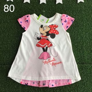 ディズニー(Disney)の★【 80 】  ミニー 半袖 Aライン Tシャツ チュニック ディズニー(Ｔシャツ)