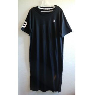 ポロクラブ(Polo Club)の新品　4L　ポロ　US Polo　ブラック　ワンピース　半袖　 Tシャツ ワンピ(ロングワンピース/マキシワンピース)