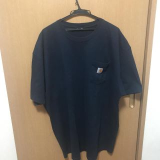 カーハート(carhartt)の古着 Carhartt カーハート ポケT 紺色 ロゴ Tシャツ(Tシャツ/カットソー(半袖/袖なし))