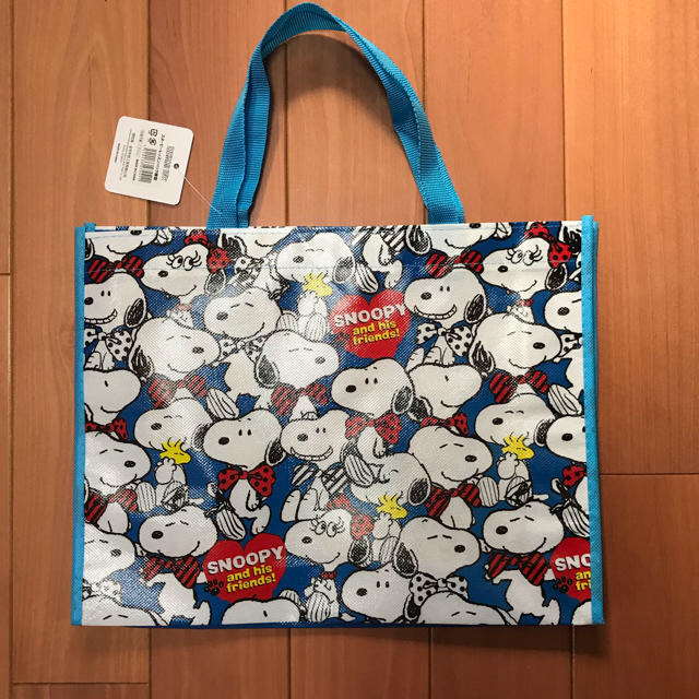 SNOOPY(スヌーピー)のスヌーピー  レッスンバッグ 横型 ブルー キッズ/ベビー/マタニティのこども用バッグ(レッスンバッグ)の商品写真