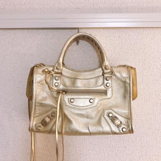 バレンシアガバッグ(BALENCIAGA BAG)のレア色 メタリックゴールド BALENCIAGA バレンシアガ バッグ(ハンドバッグ)