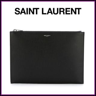 サンローラン(Saint Laurent)の新品☆サンローラン☆高級感溢れるレザー クラッチバッグ Black(セカンドバッグ/クラッチバッグ)