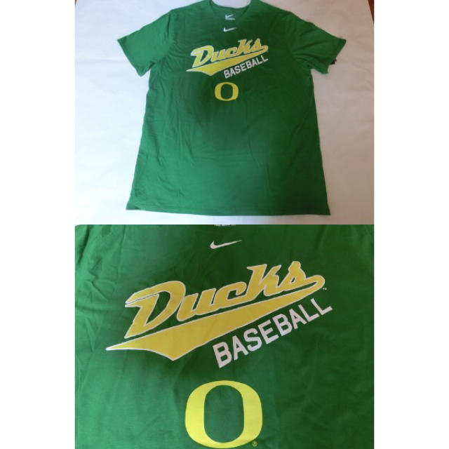 NIKE(ナイキ)のナイキ USカレッジ【OREGON DUCKS】BASEBALL T US XL スポーツ/アウトドアの野球(ウェア)の商品写真