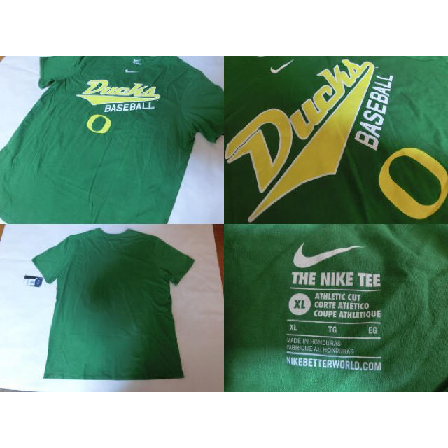 NIKE(ナイキ)のナイキ USカレッジ【OREGON DUCKS】BASEBALL T US XL スポーツ/アウトドアの野球(ウェア)の商品写真