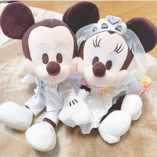 ディズニー(Disney)のミッキー&ミニー ウエディング ペアぬいぐるみ(ぬいぐるみ)