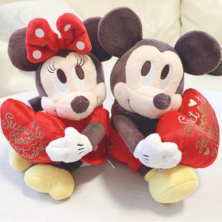 ディズニー(Disney)のミッキー&ミニー バレンタイン ペアぬいぐるみ(ぬいぐるみ)
