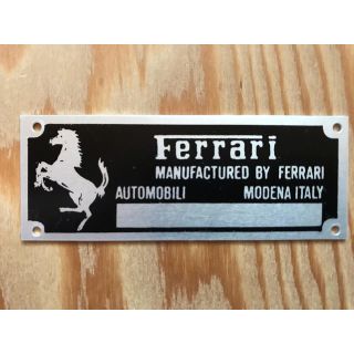 フェラーリ(Ferrari)のフェラーリ シャシーナンバープレート(車外アクセサリ)