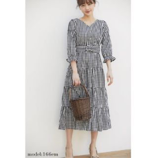 トッコ(tocco)のtocco closet ☆ギンガムチェック マキシワンピース(ロングワンピース/マキシワンピース)