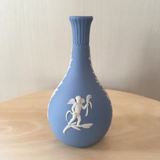 ウェッジウッド(WEDGWOOD)のウエッジウッド ジャスパー 花瓶 ペールブルー(花瓶)