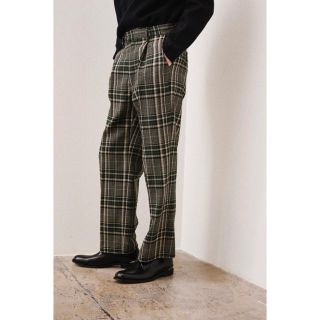 コモリ(COMOLI)の新品 Clane homme クラネ オム チェック ワイド スラックス パンツ(スラックス)