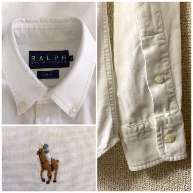 Ralph Lauren(ラルフローレン)の【美品】RALPH LAUREN SLIM FIT オックスフォードシャツ＊7＊ レディースのトップス(シャツ/ブラウス(長袖/七分))の商品写真