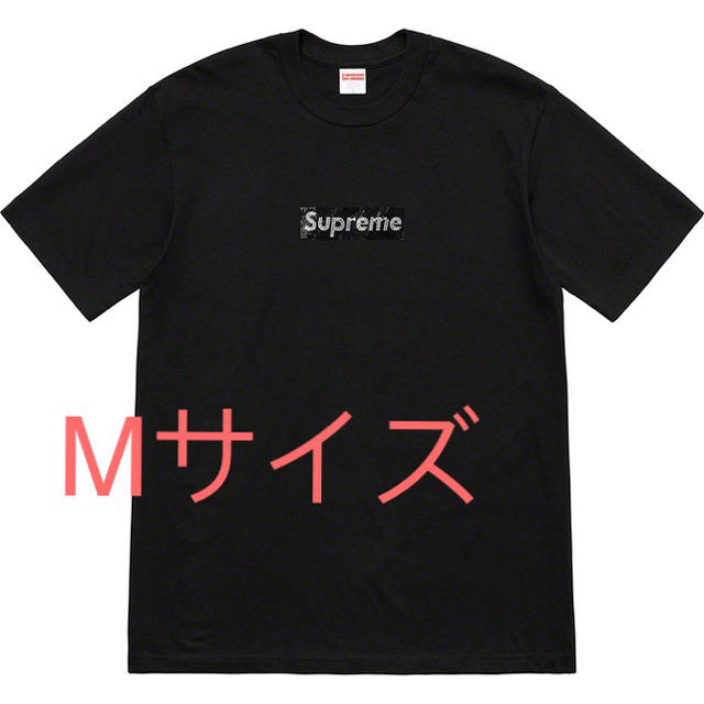 専用supreme swarovski box logo tee black m