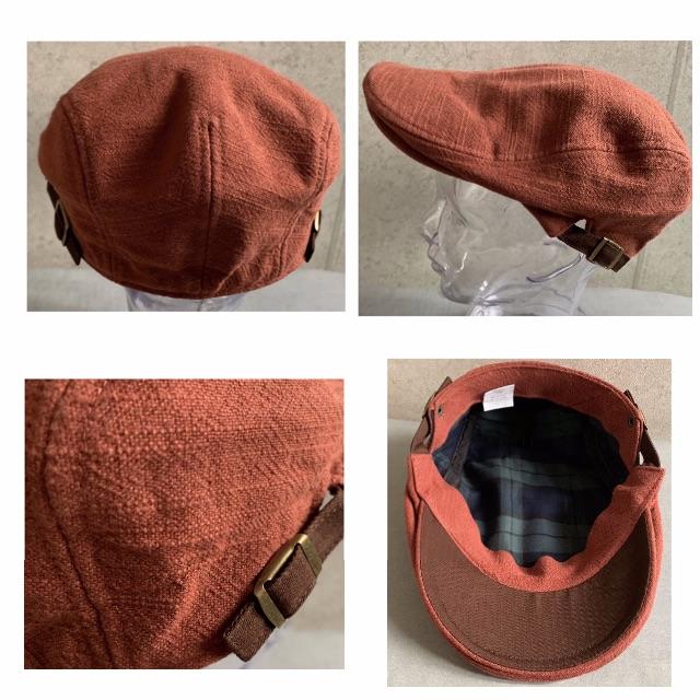 送料込 新品 ジャガード ハンチング 麻 リネン 春 夏 シンプル 男女兼用 O メンズの帽子(ハンチング/ベレー帽)の商品写真