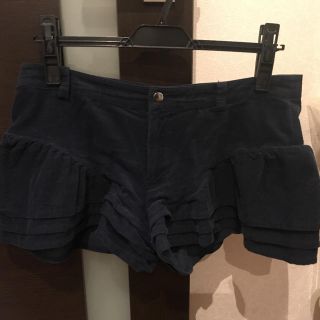 ザラ(ZARA)の値下げ  短パン  ネイビー色(ショートパンツ)