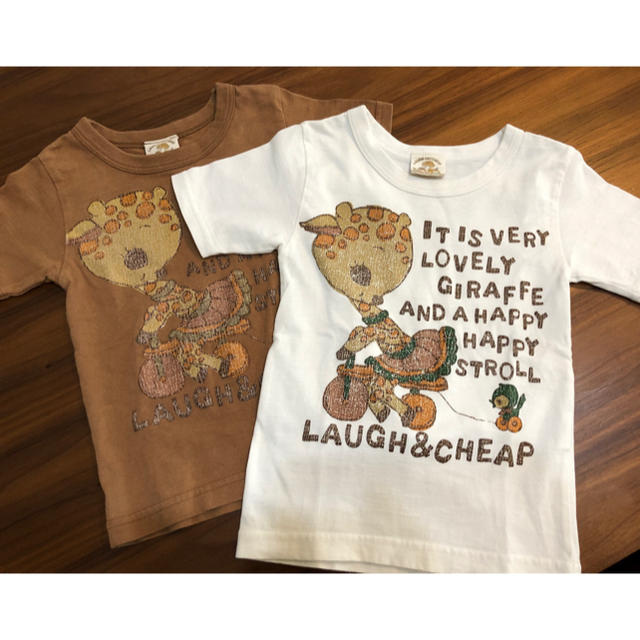 LAUGH & CHEAP(ラフアンドチープ)のラフ＆チープ✳︎2枚セット キッズ/ベビー/マタニティのキッズ服女の子用(90cm~)(Tシャツ/カットソー)の商品写真