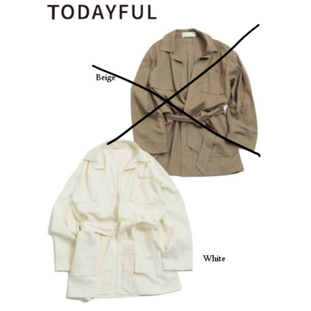 TODAYFUL(トゥデイフル)のtodayful テイラーリネンジャケット WHT 2019SS レディースのジャケット/アウター(テーラードジャケット)の商品写真