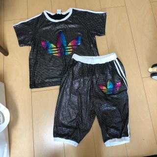 アディダス(adidas)のアディダス キラキラセットアップ キッズ(Tシャツ/カットソー)