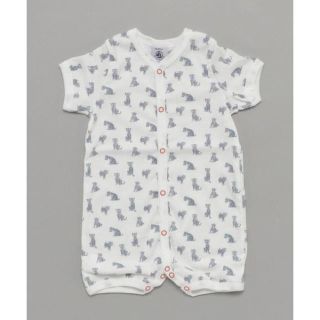 プチバトー(PETIT BATEAU)のPETIT BATEAU☺︎プチバトー タイガープリントロンパース(ロンパース)