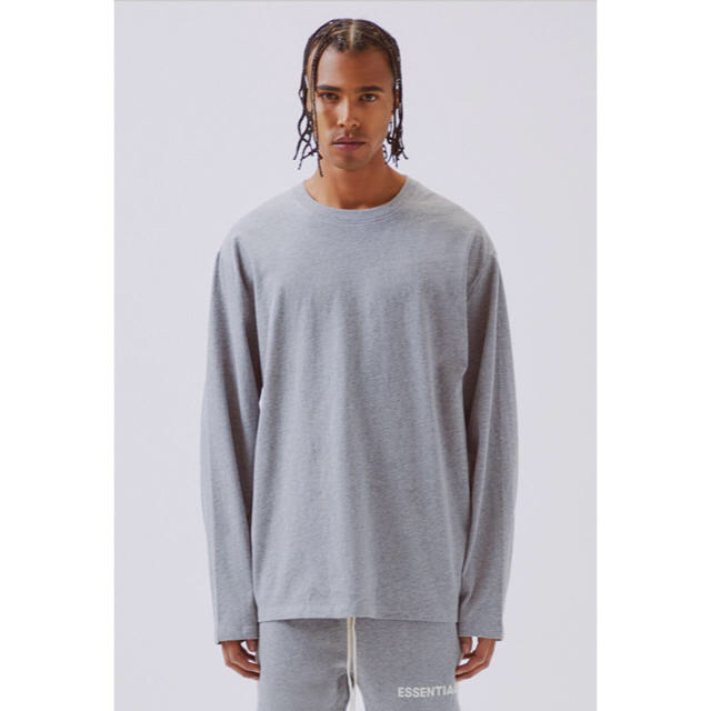 ブランド FEAR OF GOD - fog essentials ロンT グレー Lサイズ 新品