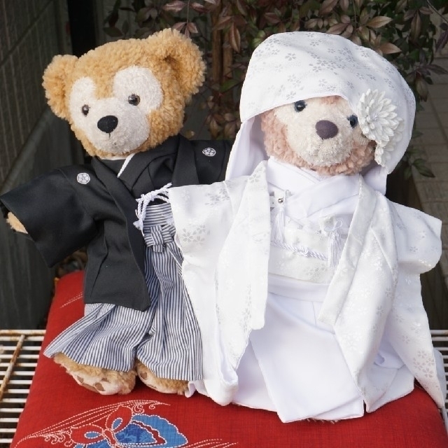 ダッフィー&シェリーメイのウェディング衣装 羽織袴と白無垢