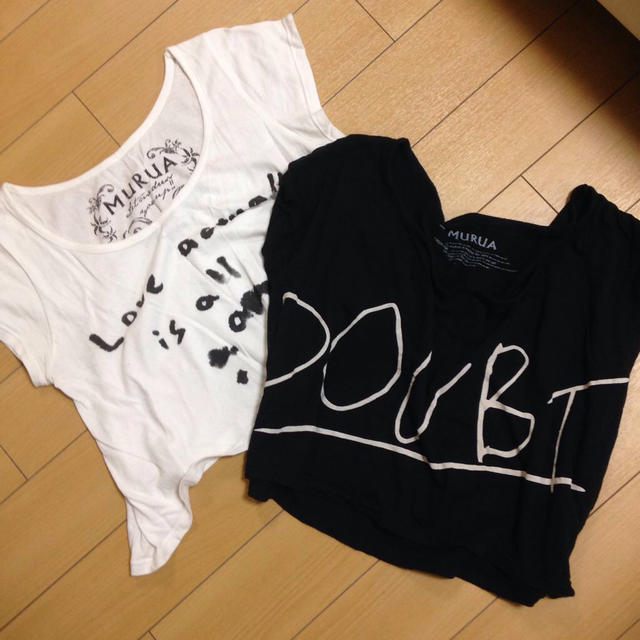 MURUA(ムルーア)のMURUA★ショート丈Tシャツセット レディースのトップス(Tシャツ(半袖/袖なし))の商品写真