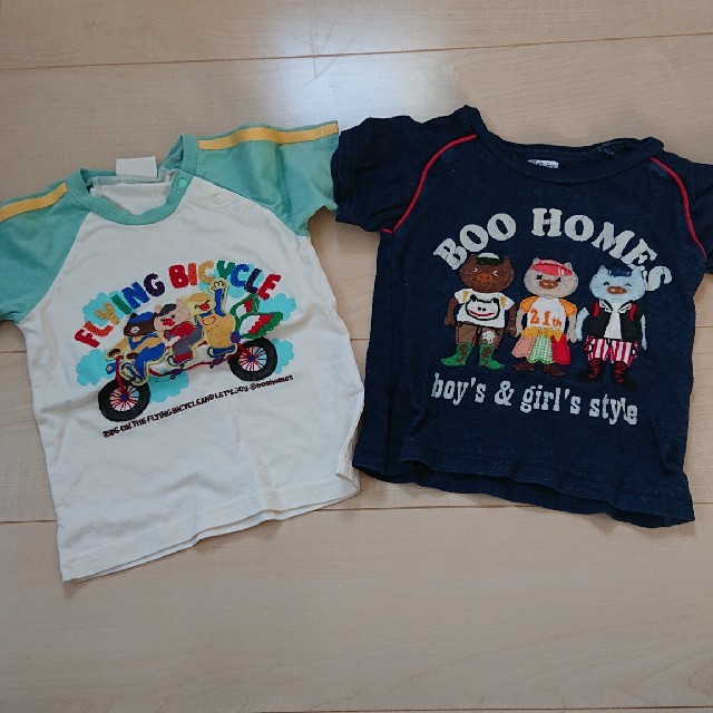 BOOFOOWOO(ブーフーウー)のブーフーウー ぶたさんのTシャツ 2枚セット キッズ/ベビー/マタニティのキッズ服男の子用(90cm~)(Tシャツ/カットソー)の商品写真