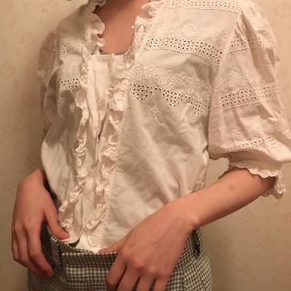 ロキエ(Lochie)のfrill puff blouse(シャツ/ブラウス(半袖/袖なし))