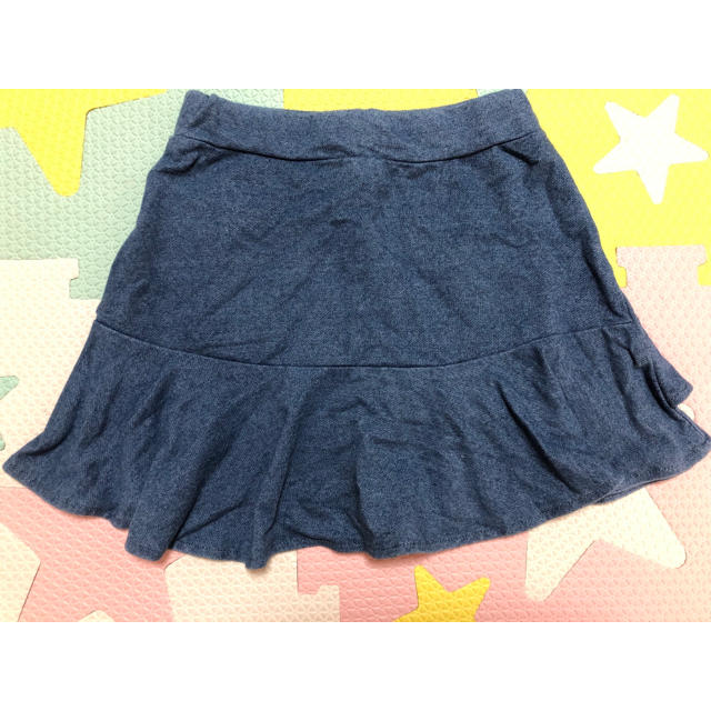 petit main(プティマイン)のプティマイン デニム風スカート 100 キッズ/ベビー/マタニティのキッズ服女の子用(90cm~)(スカート)の商品写真