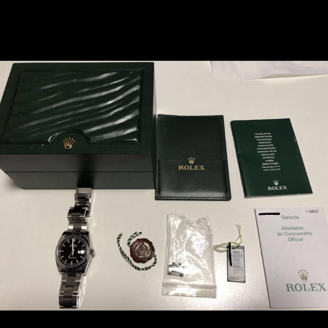 ロレックス ROLEX デイトジャスト メンズ  黒文字盤 116200 Z番