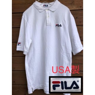 フィラ(FILA)のUSA製 FILA 半袖ポロシャツ ビッグシルエット ビッグt デカロゴ(ポロシャツ)