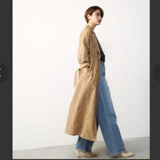 アズールバイマウジー(AZUL by moussy)のMOUSSY 総レースロングコート(ロングコート)