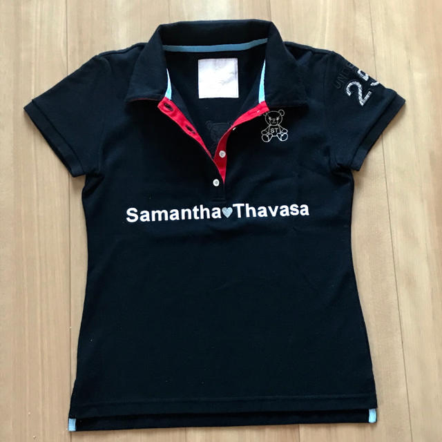 Samantha Thavasa(サマンサタバサ)のサマンサタバサ アンダー25 ベア ポロシャツ  ブラック S ゴルフ スポーツ/アウトドアのゴルフ(ウエア)の商品写真