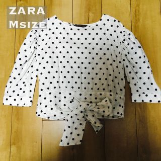 ザラ(ZARA)のZARAドット柄トップス(シャツ/ブラウス(長袖/七分))