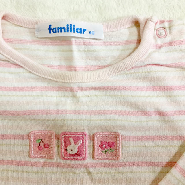 familiar(ファミリア)のファミリア ティーシャツ ロンティー 女の子 キッズ/ベビー/マタニティのベビー服(~85cm)(Ｔシャツ)の商品写真