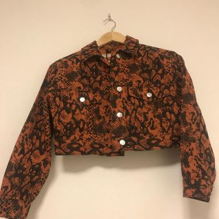 トップショップ(TOPSHOP)のヘビ柄 アニマル柄 ジージャン (Gジャン/デニムジャケット)