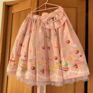 アンジェリックプリティー(Angelic Pretty)のアンジェリックプリティ 夢見るマカロン オリジナル柄 スカート(ひざ丈スカート)