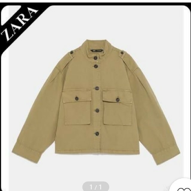 ZARA(ザラ)の【新品】ZARA ミリタリーカーキジャケット【 XSサイズ 】 レディースのジャケット/アウター(ミリタリージャケット)の商品写真
