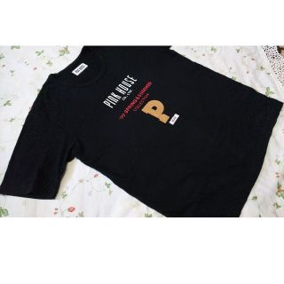 ピンクハウス(PINK HOUSE)のPINKHOUSE ピンクハウス 黒Tシャツ サイズL used 美品(Tシャツ/カットソー(半袖/袖なし))